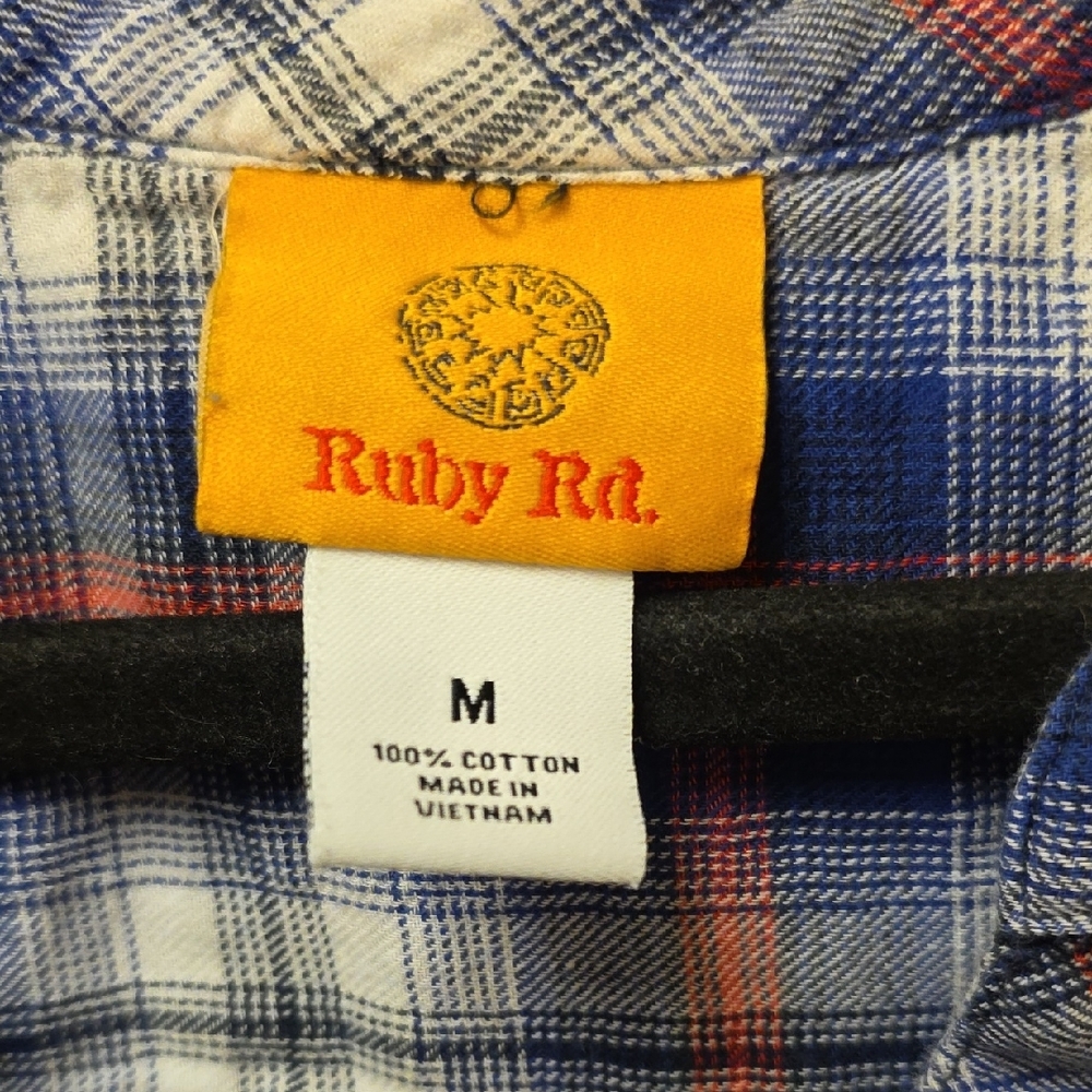 Ruby Rd. Multicolor Plaid Cotton Shirt - Picture 2 of 10